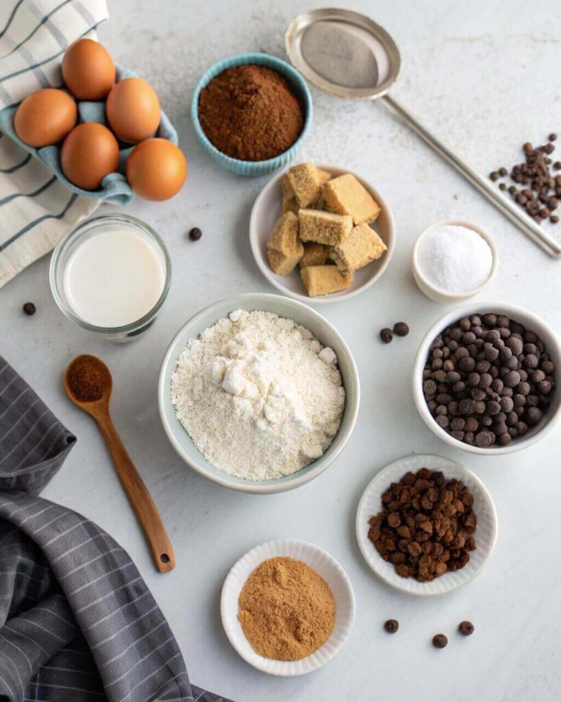 Chocolate chip muffin recipe ingredients