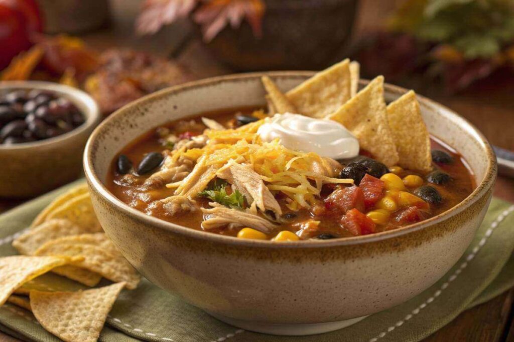 Chicken Taco Soup Recipe with Corn and Beans