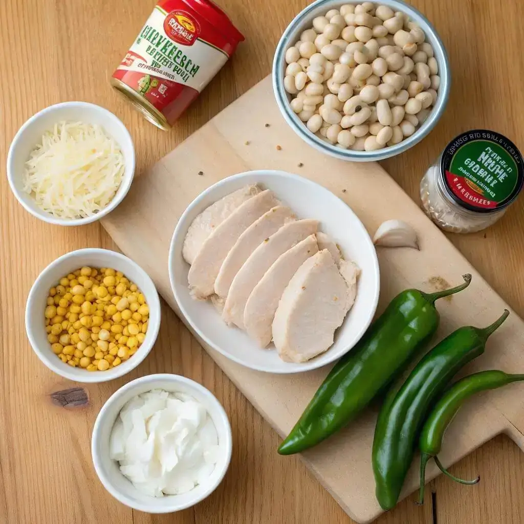 Crockpot Chicken Chili Ingredients with Ranch Seasoning