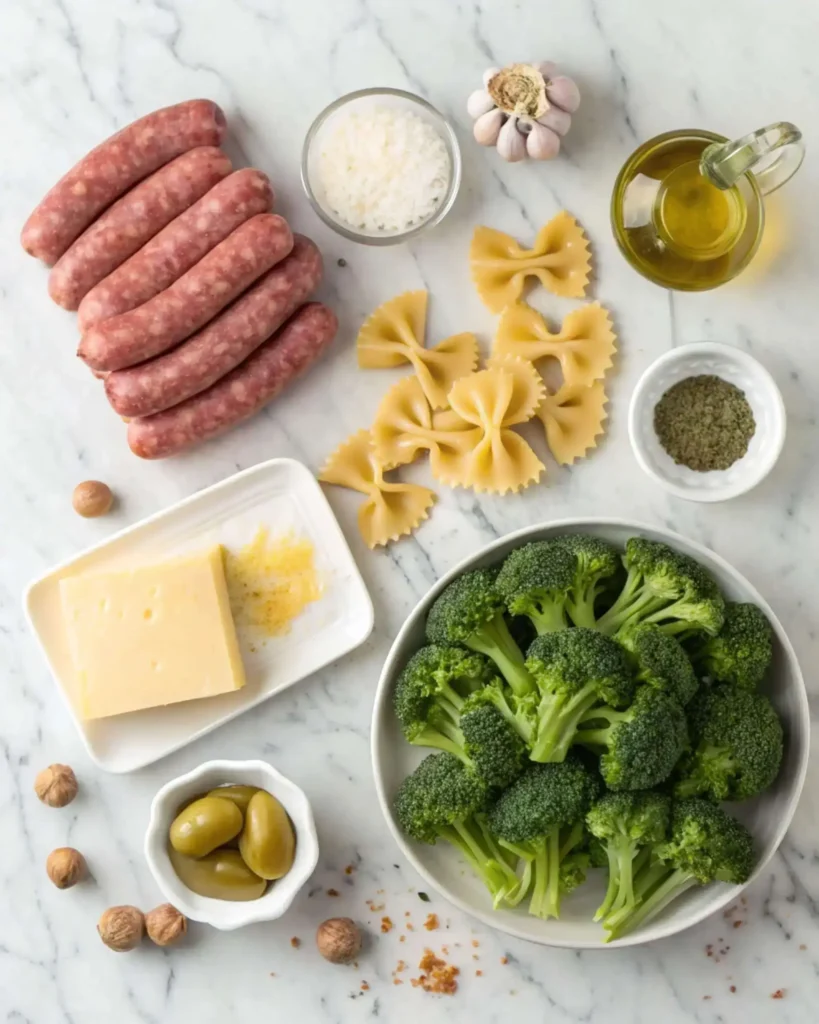 Sausage Broccoli Pasta ingredients