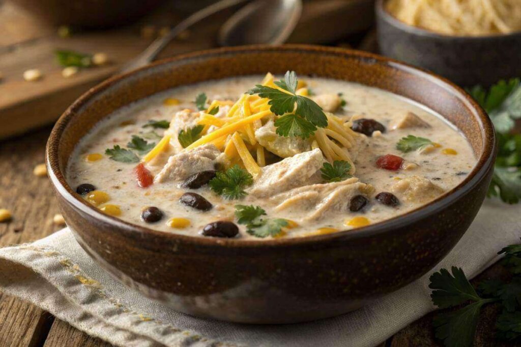 Slow Cooker Cream Cheese Chicken Chili