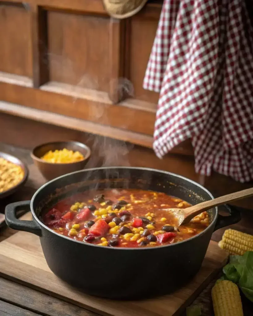 stovetop vegetarian taco soup