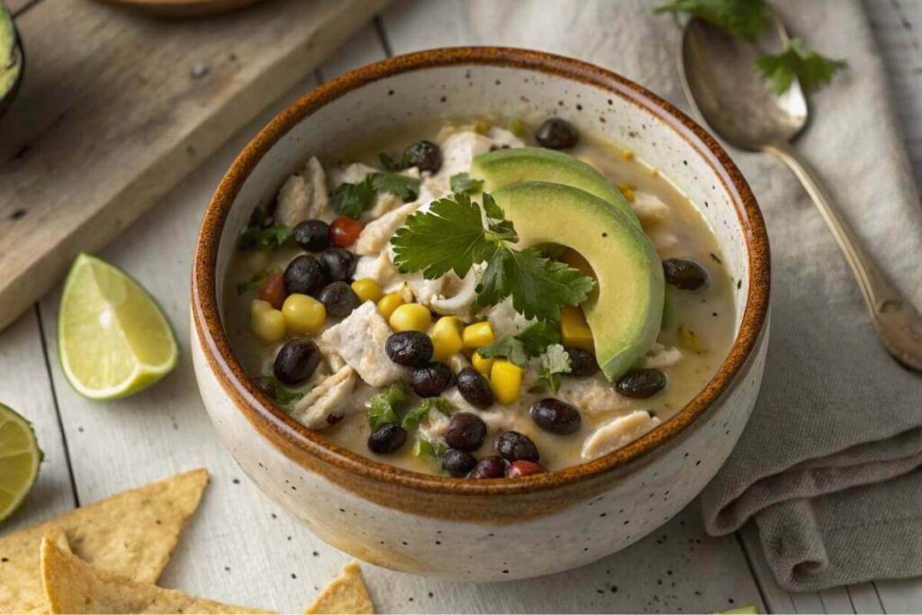 Taco-Inspired White Chili with Black Beans