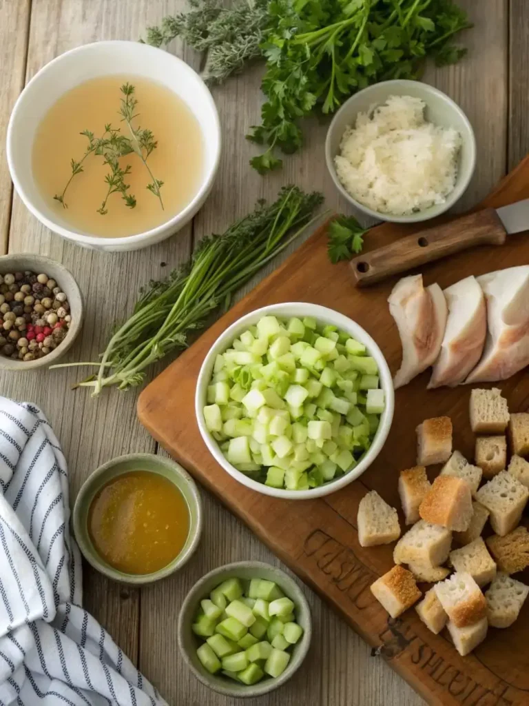 Ingredients for crockpot stuffing recipe