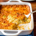 Creamed corn casserole recipe ingredients and dish