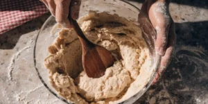 Baked Soft Pretzels Recipe, Mixing the Dough Step