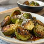 brussel sprout recipe card ingredients and steps