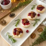 Cranberry Brie Bites Holiday Platter Presentation