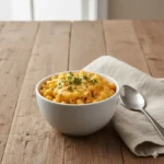 Crockpot Mac and Cheese Recipe card flat lay