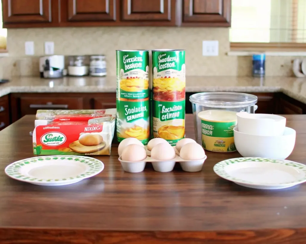 Ingredients for Crockpot Corn Casserole