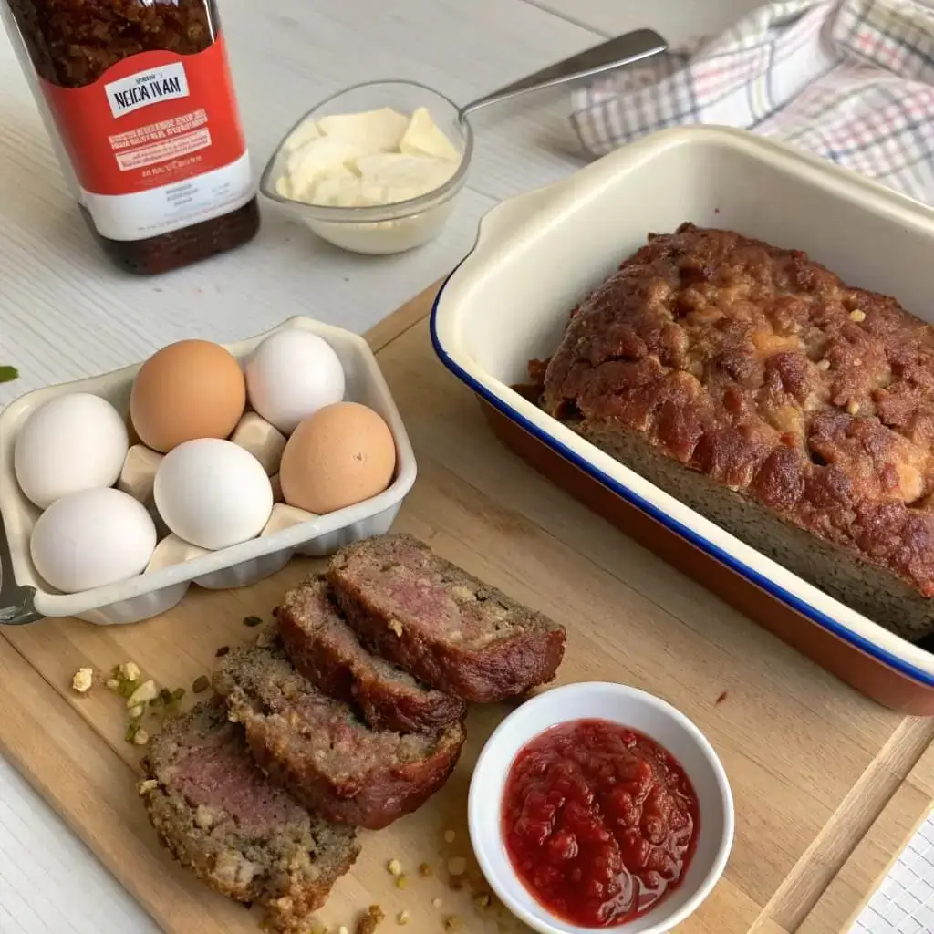 ingredients for meatloaf with Stove Top stuffing