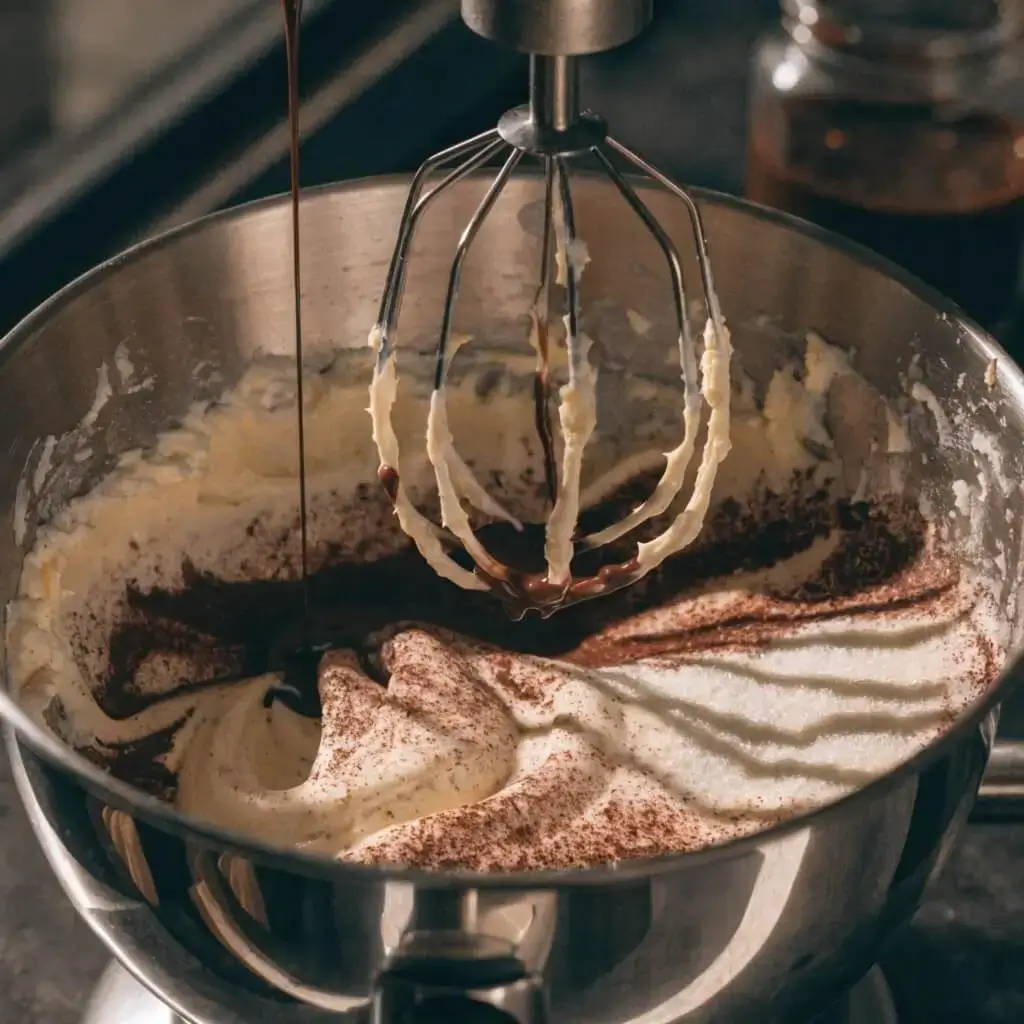 Mixing Chocolate Silk Pie Filling