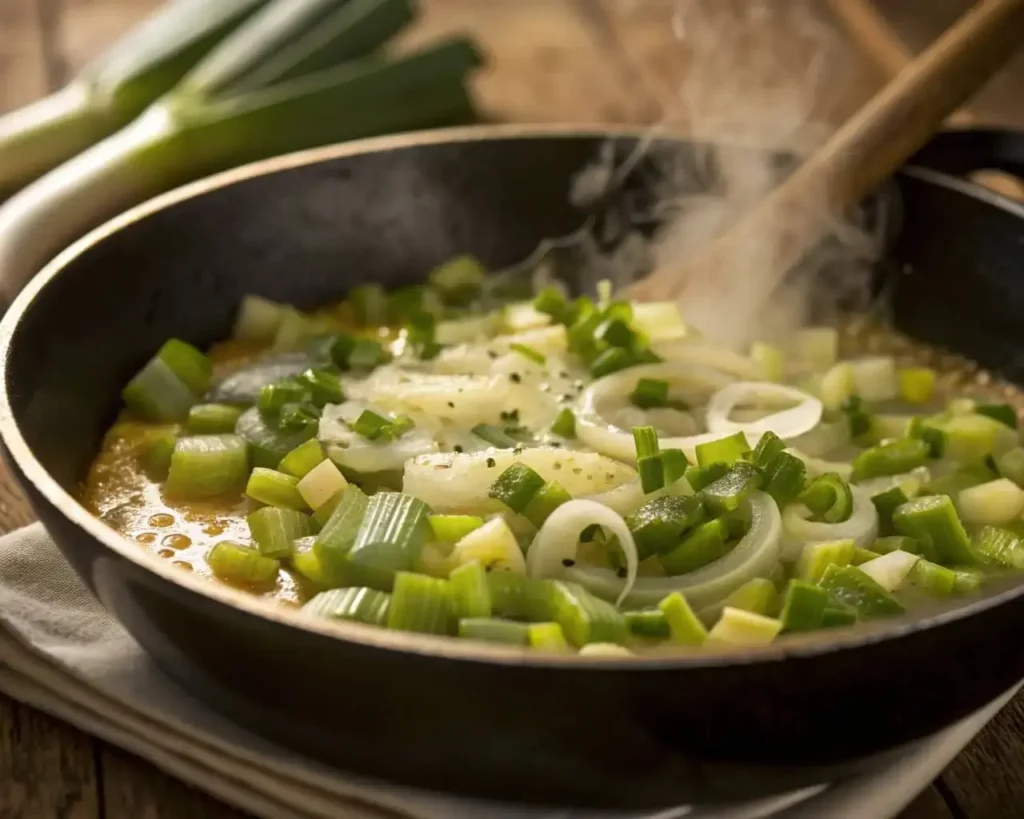 sautéing vegetables for stuffing