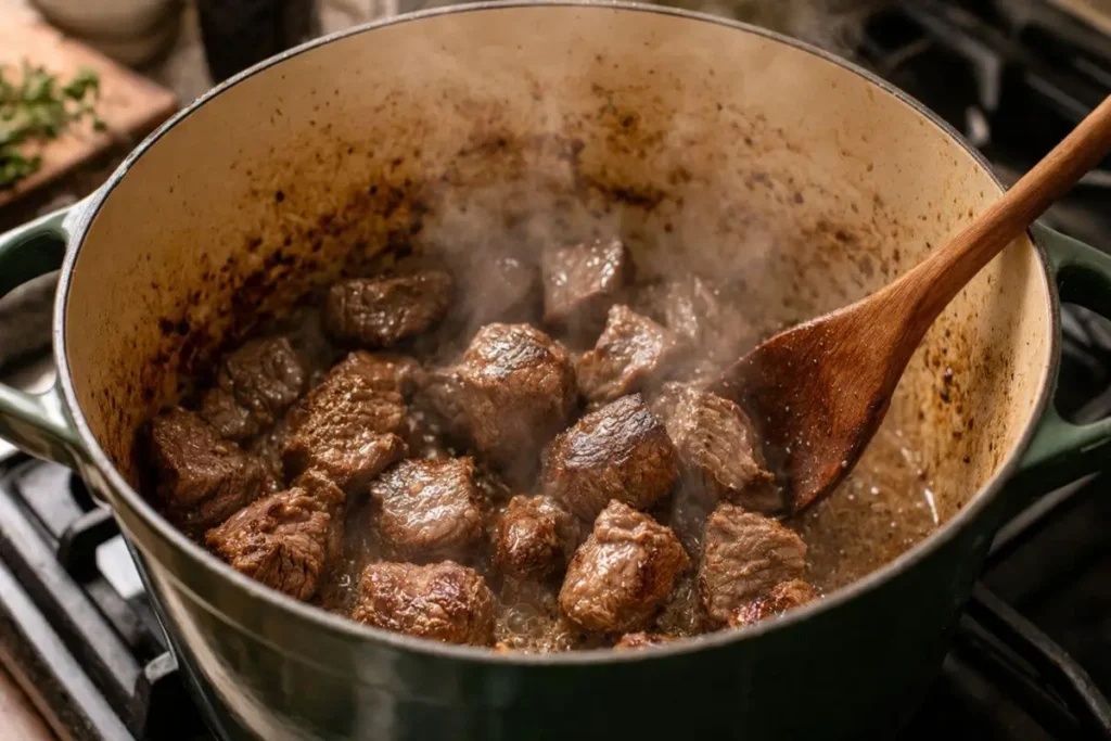 browning beef guinness stew