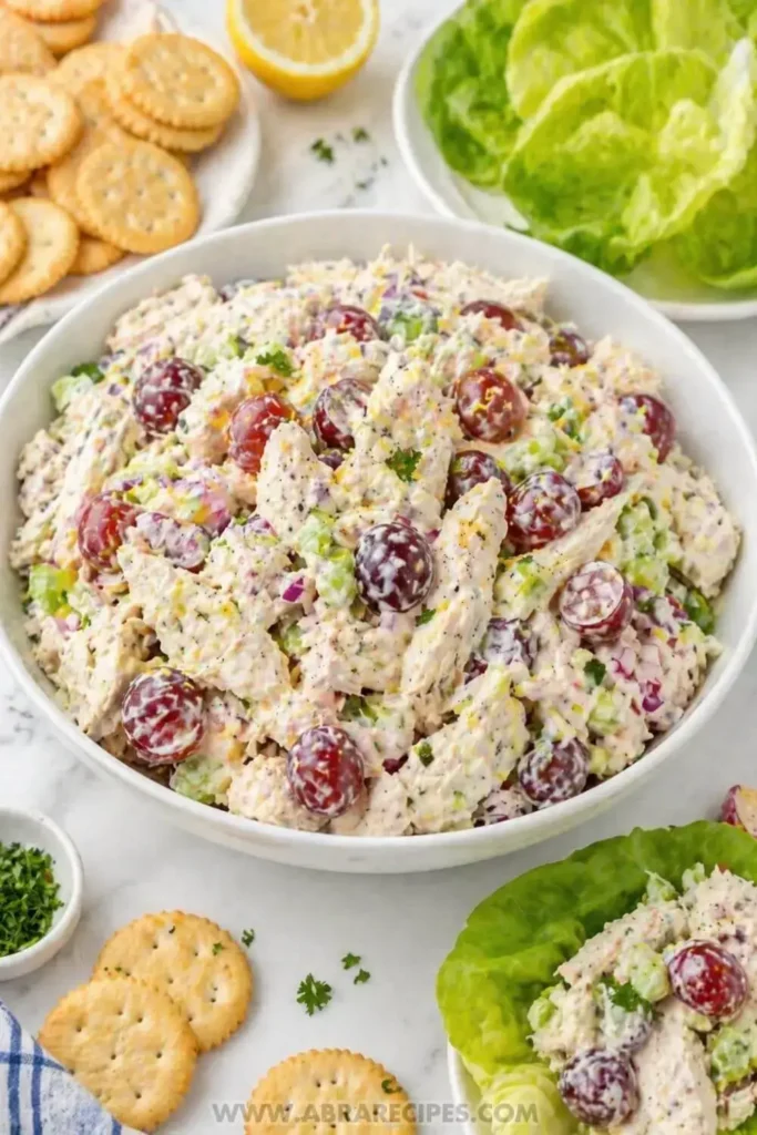 chicken salad with grapes final dish