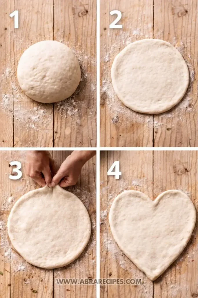 how to make heart shaped pizza