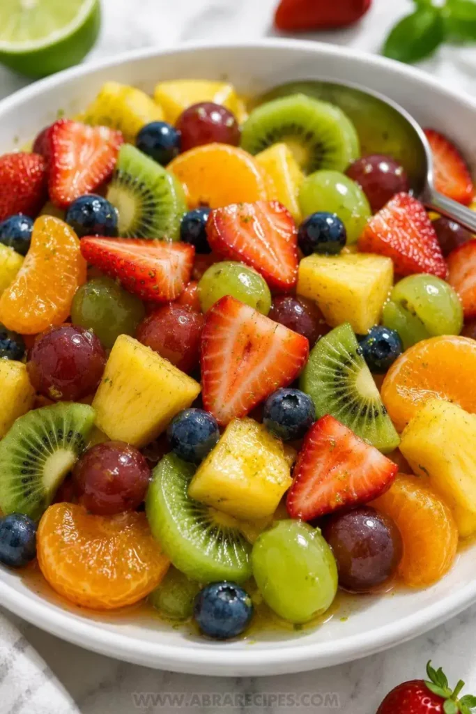 fresh classic fruit salad serving bowl