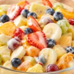 Fruit Salad with Vanilla Pudding