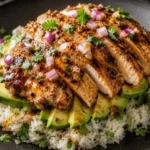 Honey Lime Chicken and Avocado Stack recipe