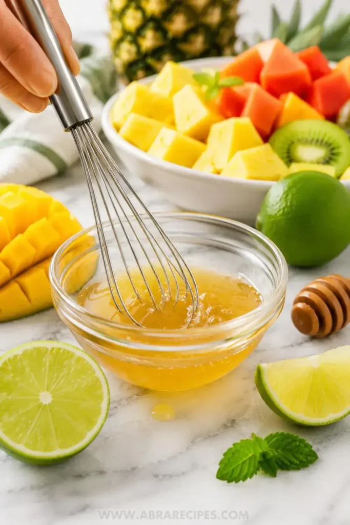 honey lime dressing fruit salad