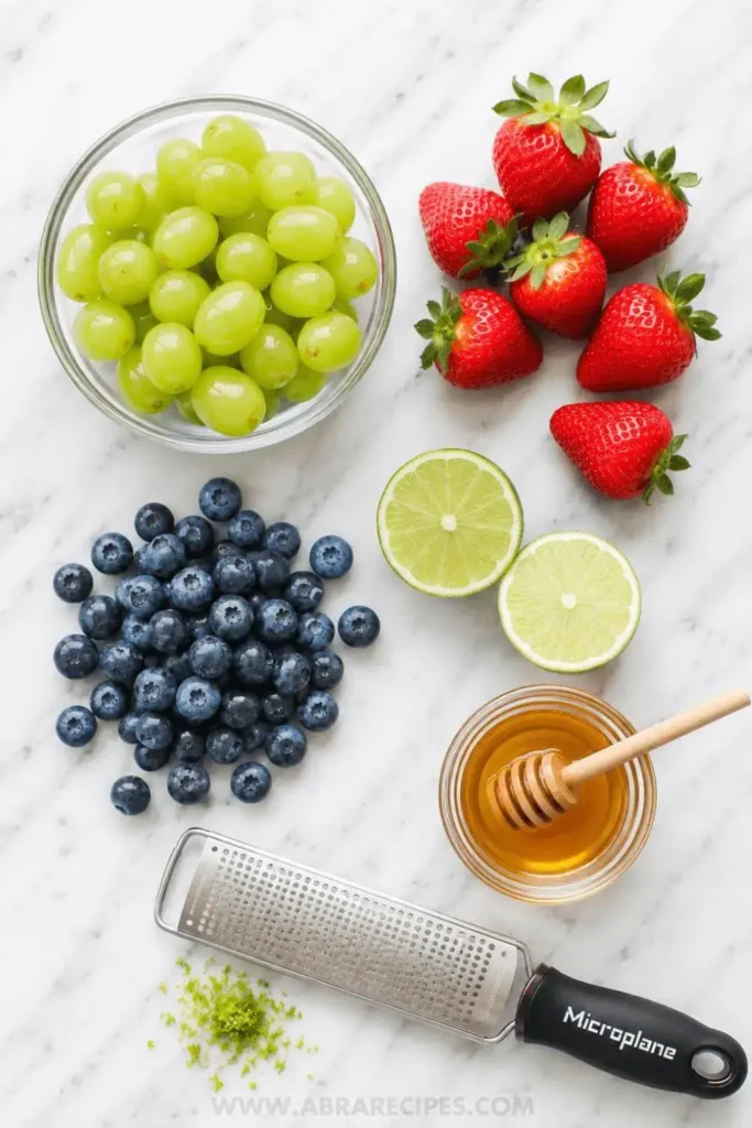 honey lime fruit salad ingredients