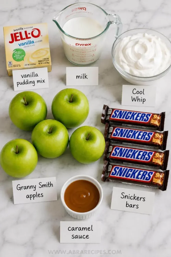 Snicker Apple Salad Ingredients