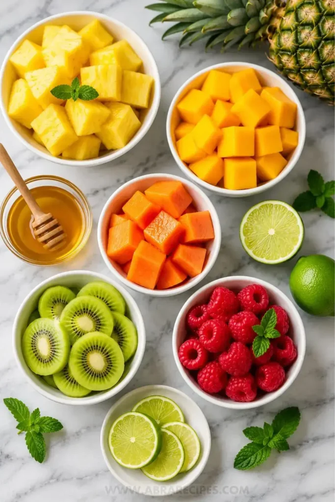 tropical fruit salad ingredients