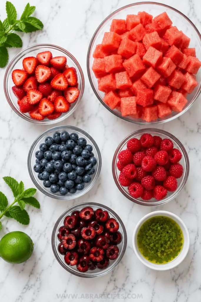 watermelon fruit salad ingredients