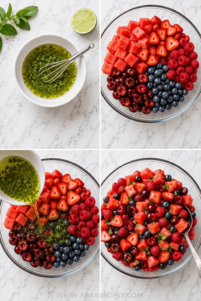watermelon fruit-salad step by step