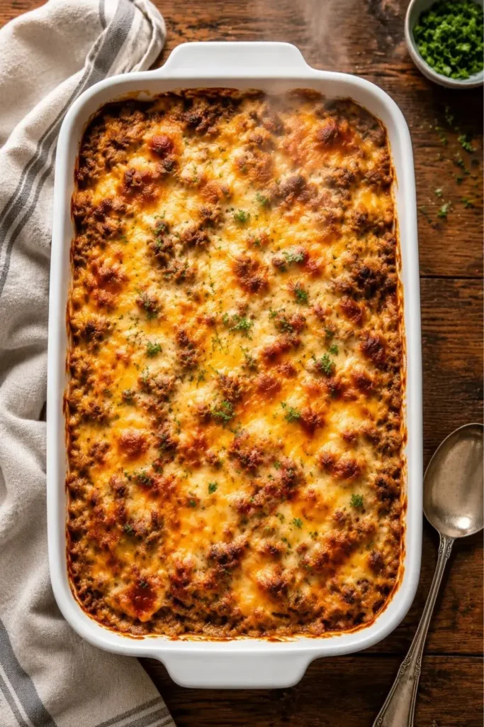 Ground Beef Casserole: Easy Cheesy Dinner for the Whole Family