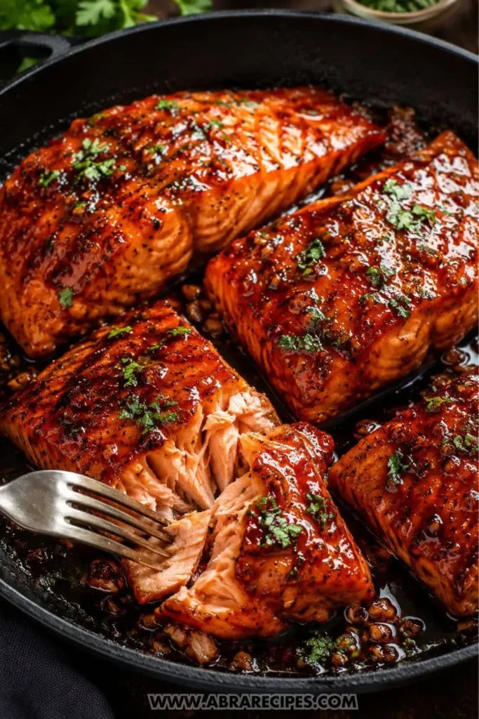Honey glazed salmon