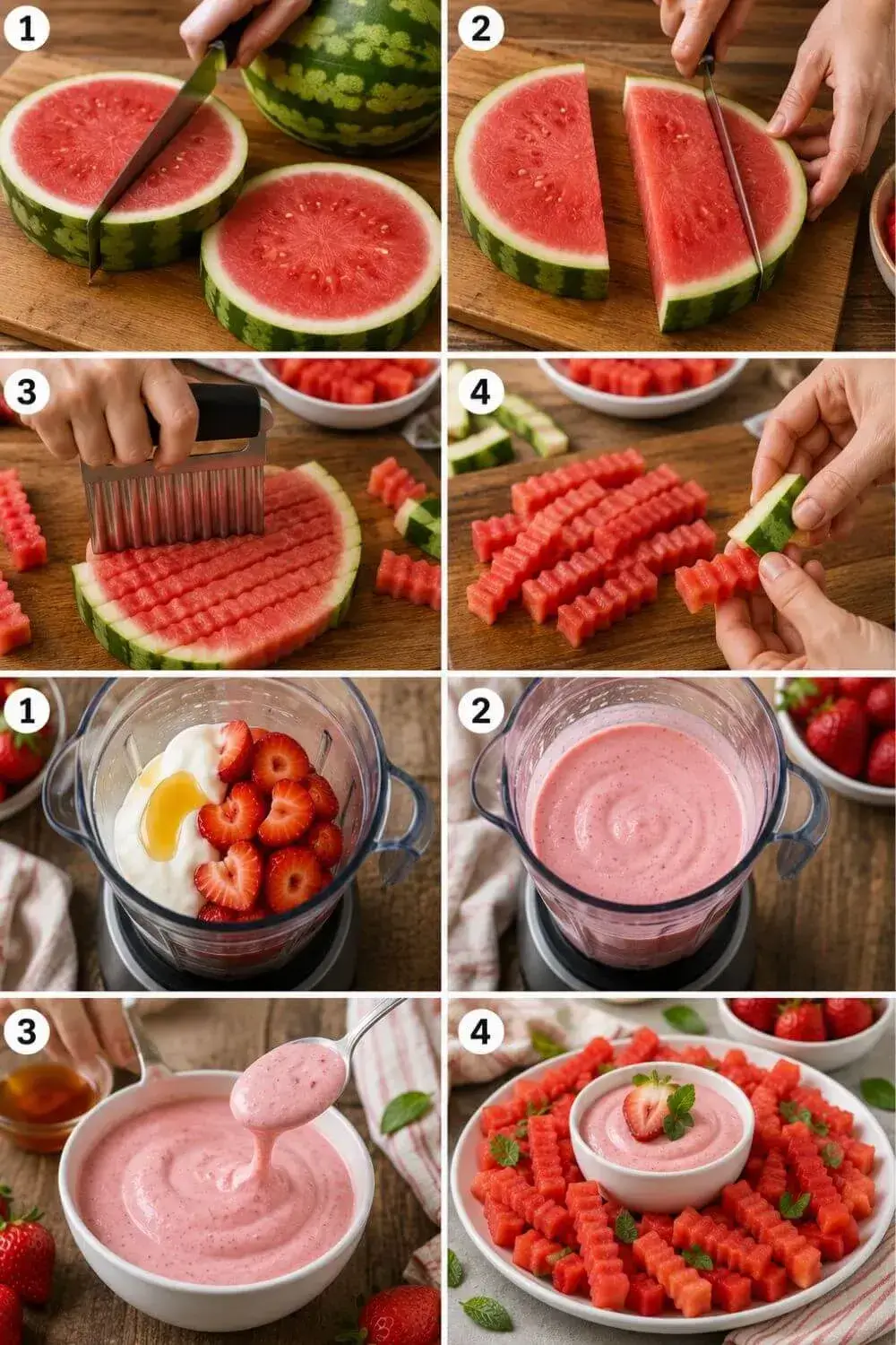 Ho To Make Watermelon Fries Step-by-Step