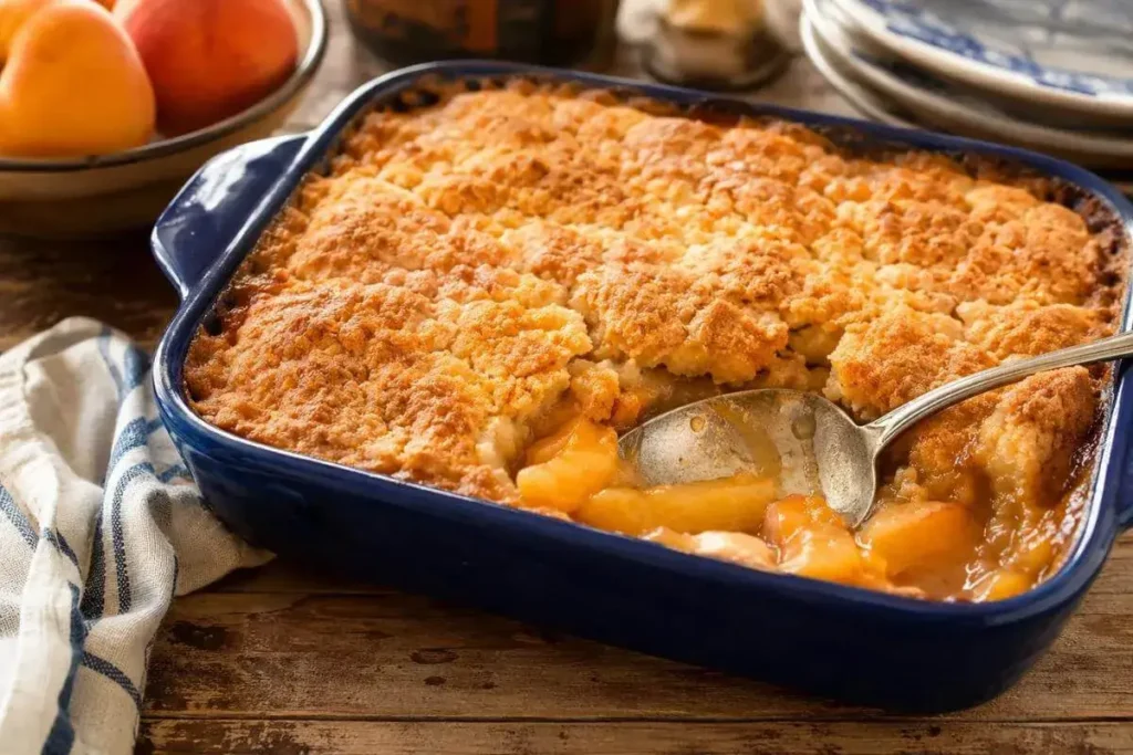 Old Fashioned Peach Cobbler Recipe with Canned Peaches