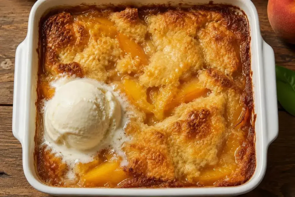 Peach Cobbler with Canned Peaches